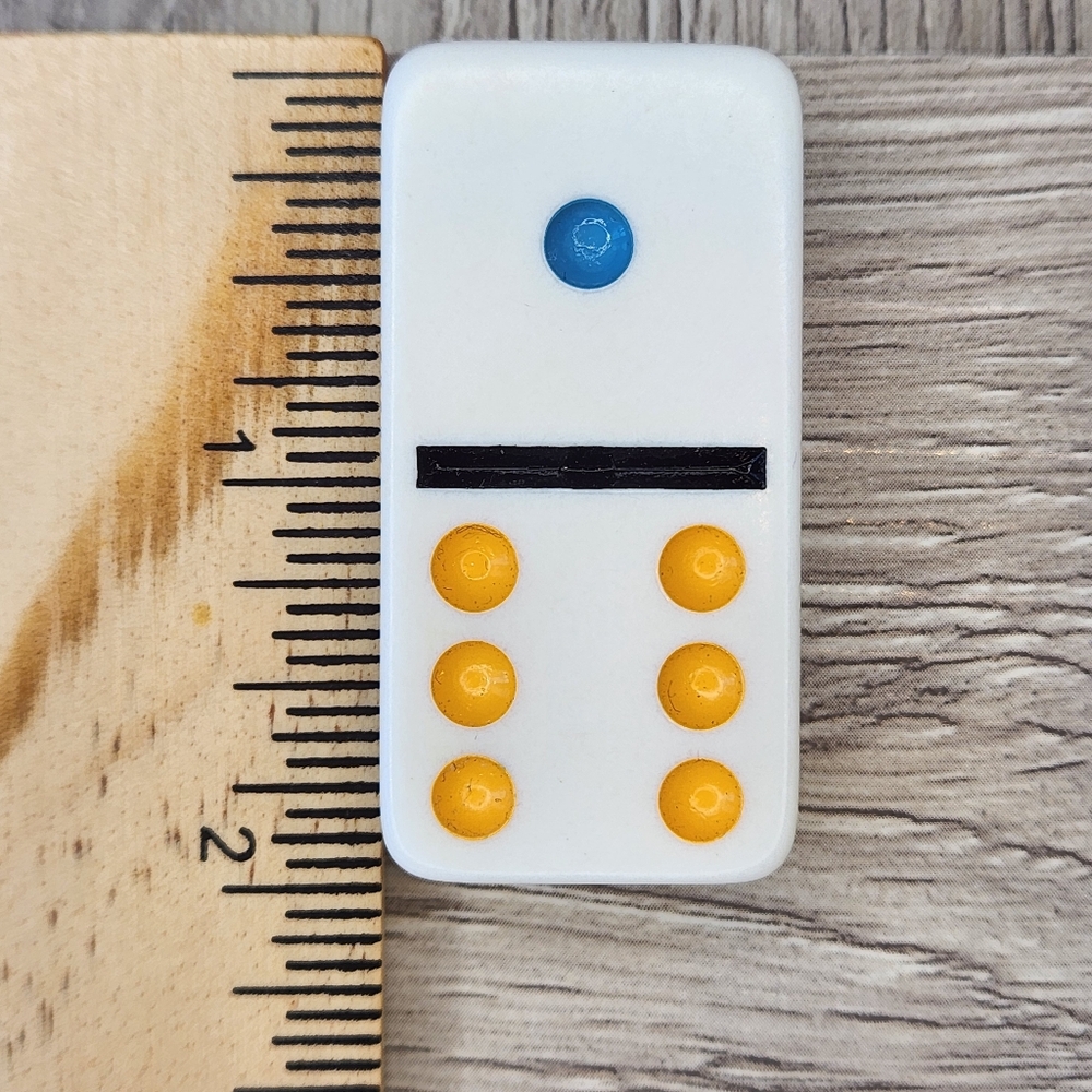 1:6 Replacement Dominoes Large Dot Shiny Color 2 X 1 X 5/8th